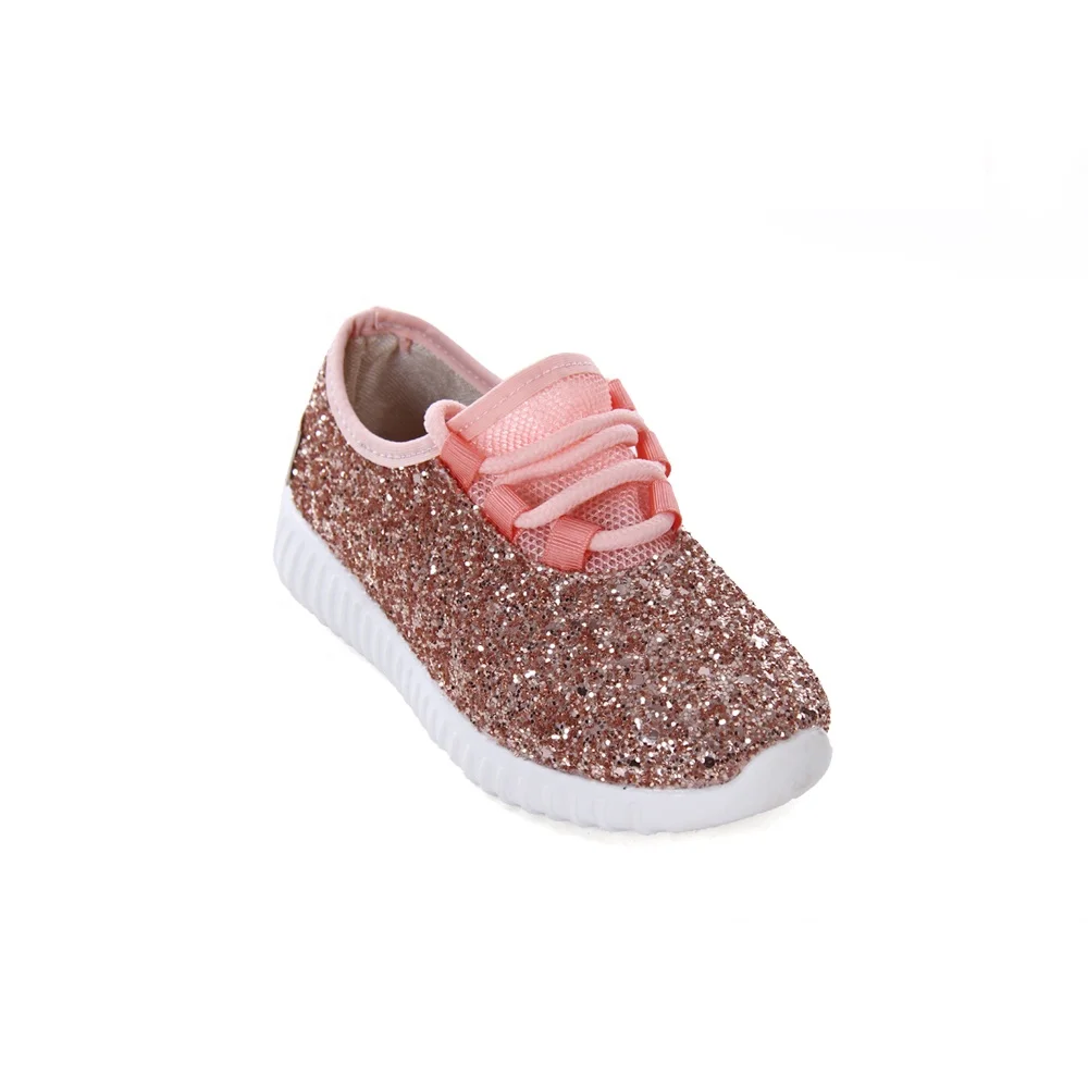 

Wholesale Sequins Lace Up flat Glitter Sneaker, Picture