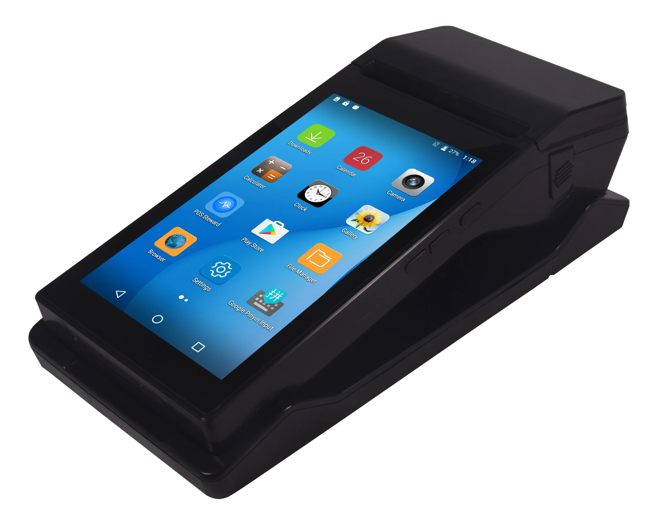 

7 inch Capacitive touch screen smart payment pos terminal with 80mm thermal label printer Android POS Systems
