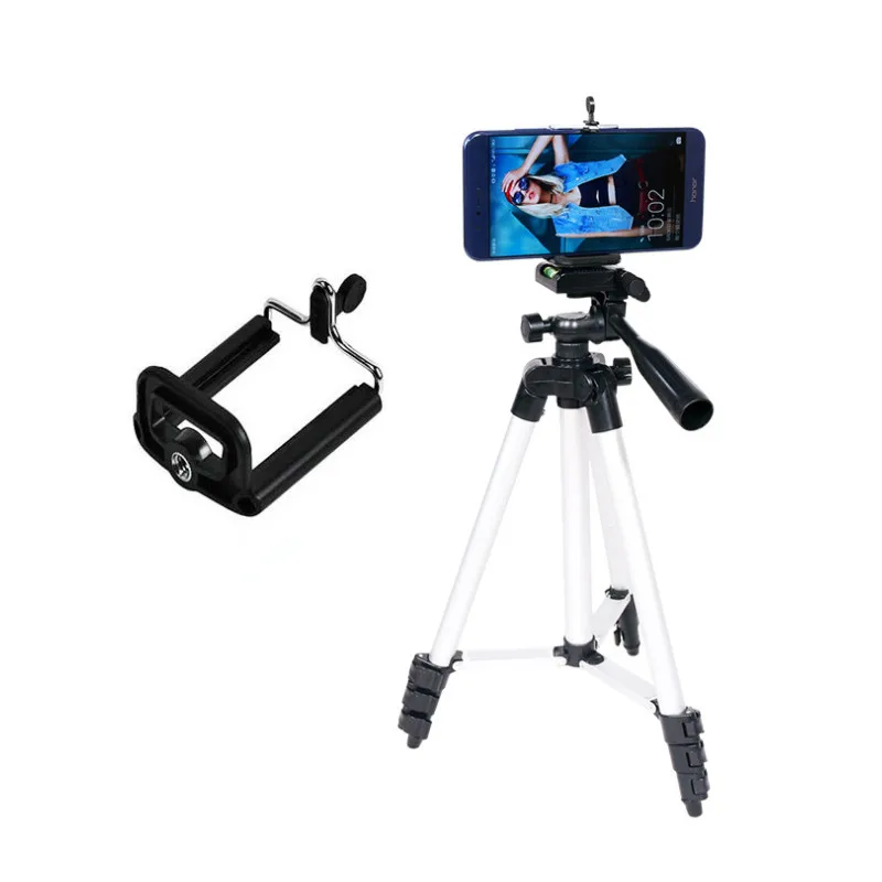 

110Cm Wholesale 3 In 1 Aluminum Light Weight Camera Tripod 3110 Tripod ring light tripod, Black&white