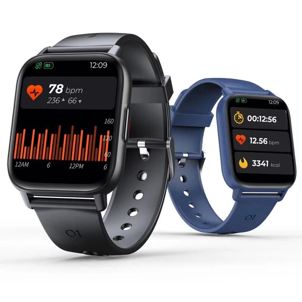

Smart Watch QS16pro Smart Watch Fitness Bracelet Tracker Sport Real Blood Oxygen Body Temperature Reloj Smartwatch, Black, blue, pink