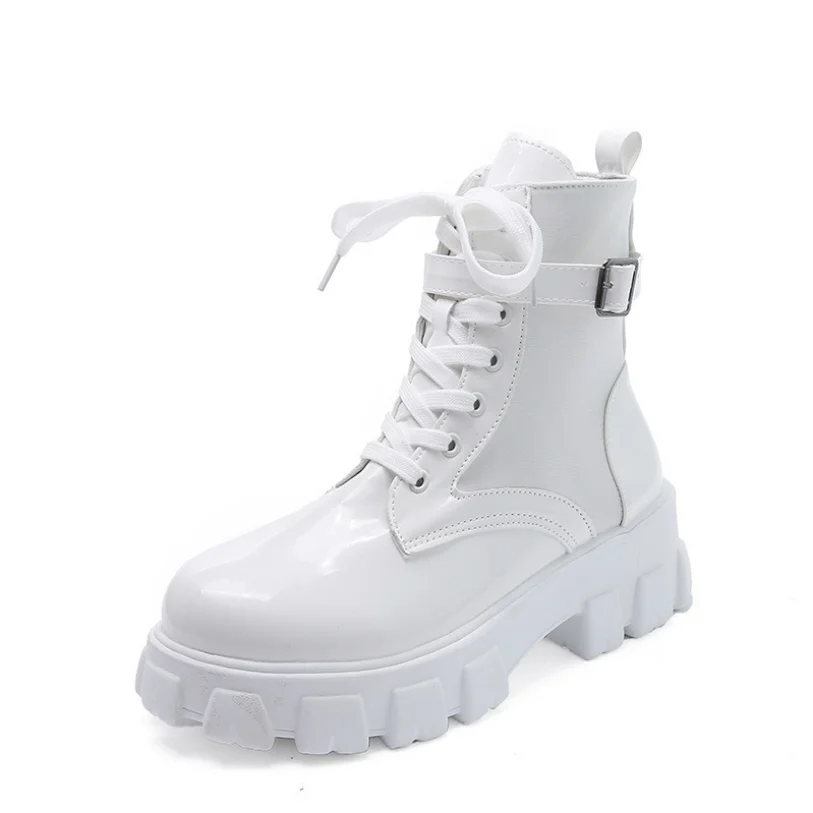 

2021 Fall New Fashion Size 35-43 Moto & Biker Martin Boots For Women Shoes Women's Buckle Strap Motorcycle Boot, As pictures