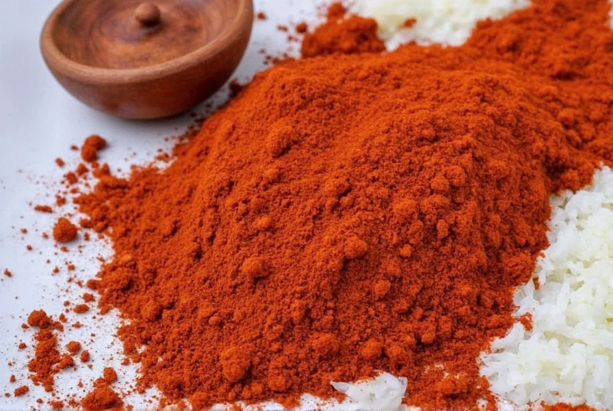 Berbere spice on a wooden board