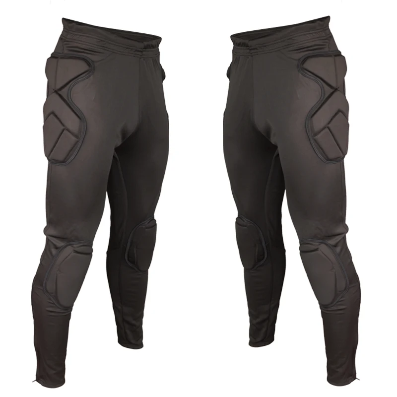 

Men's Football Soccer Goalkeeper Training Pants Jerseys Kit Clothing Knee Elbow Padded All-round Alveolate Protector, Black