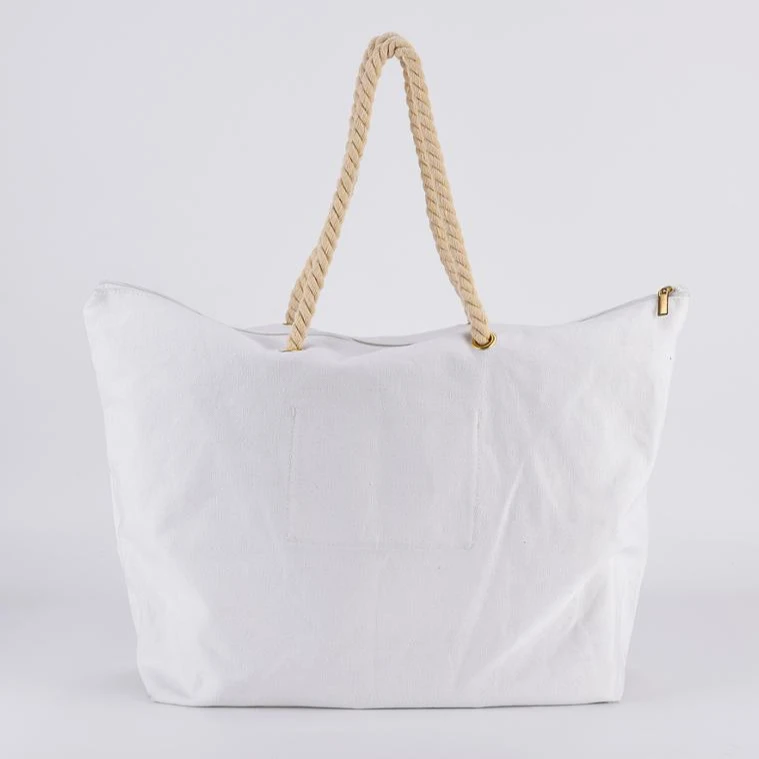 

Women Canvas tote shoulder bag zipper canvas bag