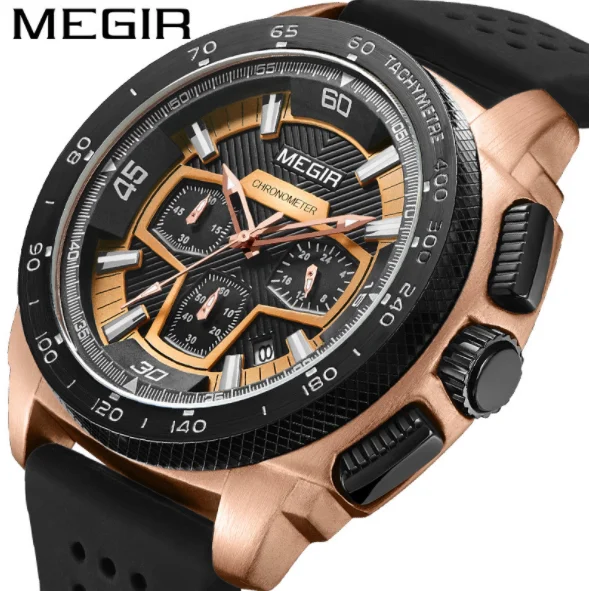 

hot sale Cross-border exclusively for MEGIR 2056 new sports chronograph calendar military watch quartz watch