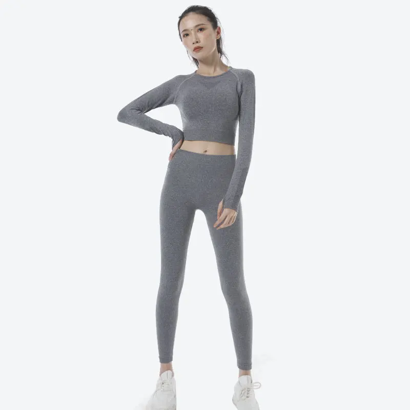 

Wholesale fitness sports wear for women slimming big girls long sleeve yoga set