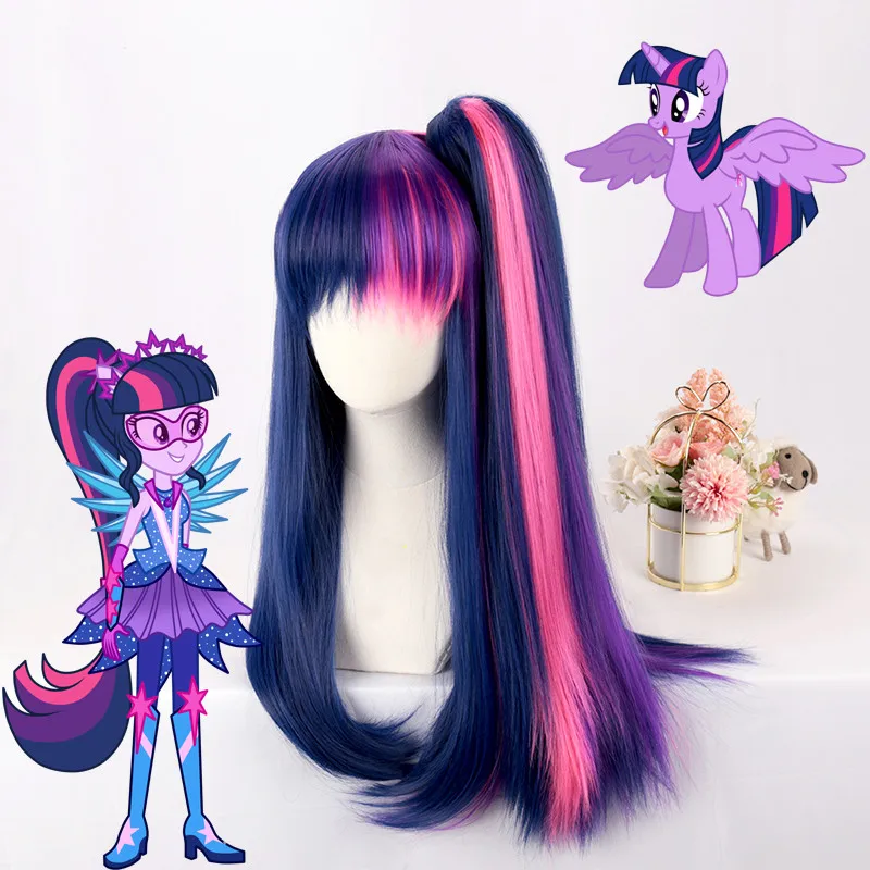 Wholesale 80cm Long Straight Purple Pink Mixed My Pony Twilight Sparkle Wig  Cosplay Synthetic Anime Wig With One Ponytail - Buy Wholesale Anime Wig,Twilight  Sparkle Wig,Wholesale Cosplay Wig Product on 