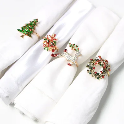 

Individual Banquet Christmas napkin ring for serviette de table decoration