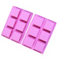 

soap make mold supply Square silicone cake soap mold easy to release ice cube mold