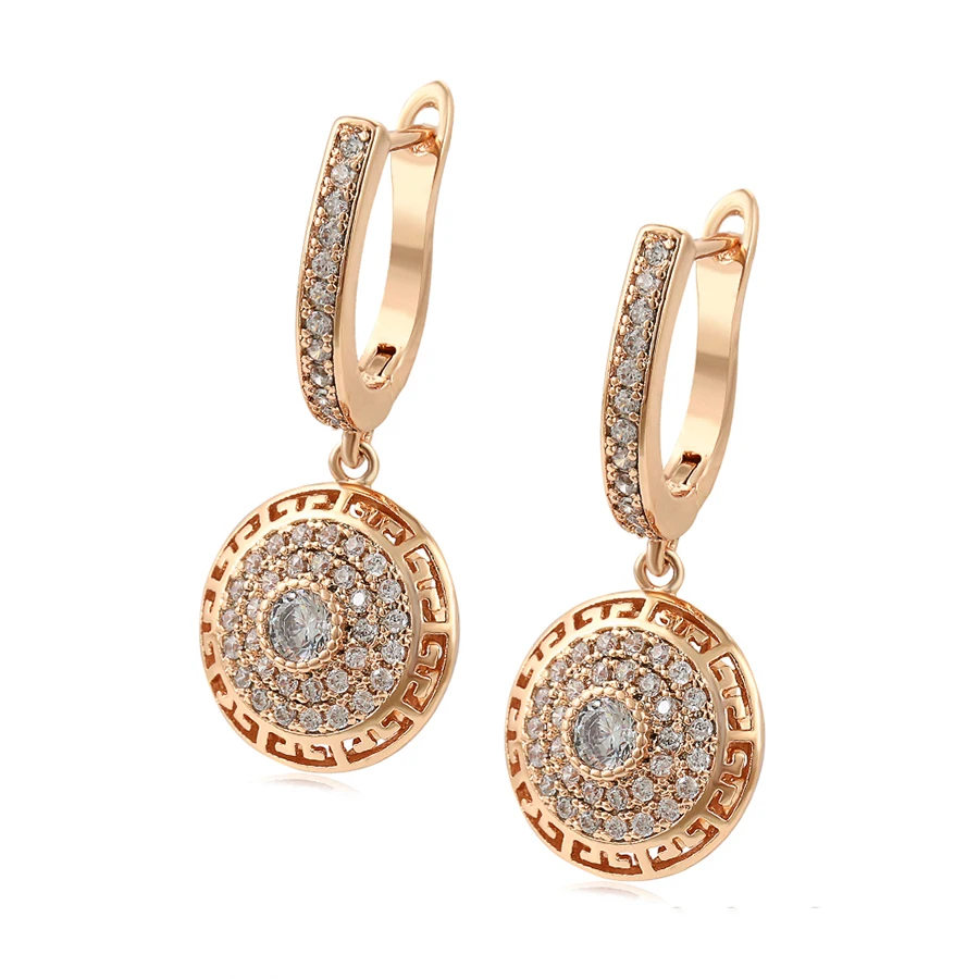 

99370 xuping elegant earrings gold plating sun shaped drop earrings for women 2019