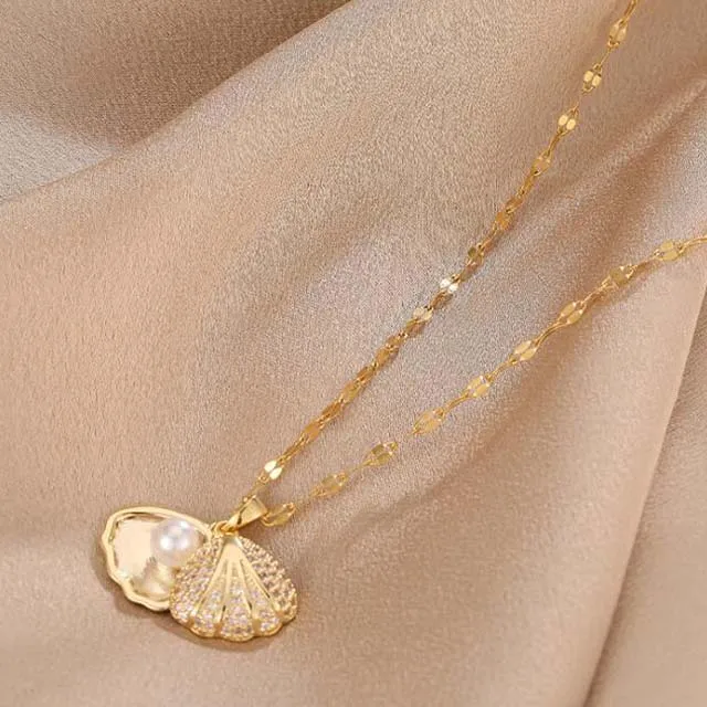 

Girs Cute Gold Rose Gold Luxury Necklace