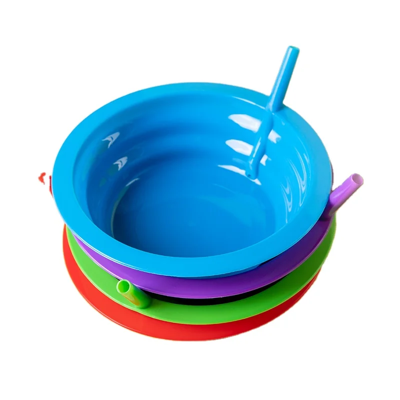 

BPA Free Food Grade plastic PP Built-In Straw Baby Bowl for kids Eco-friendly