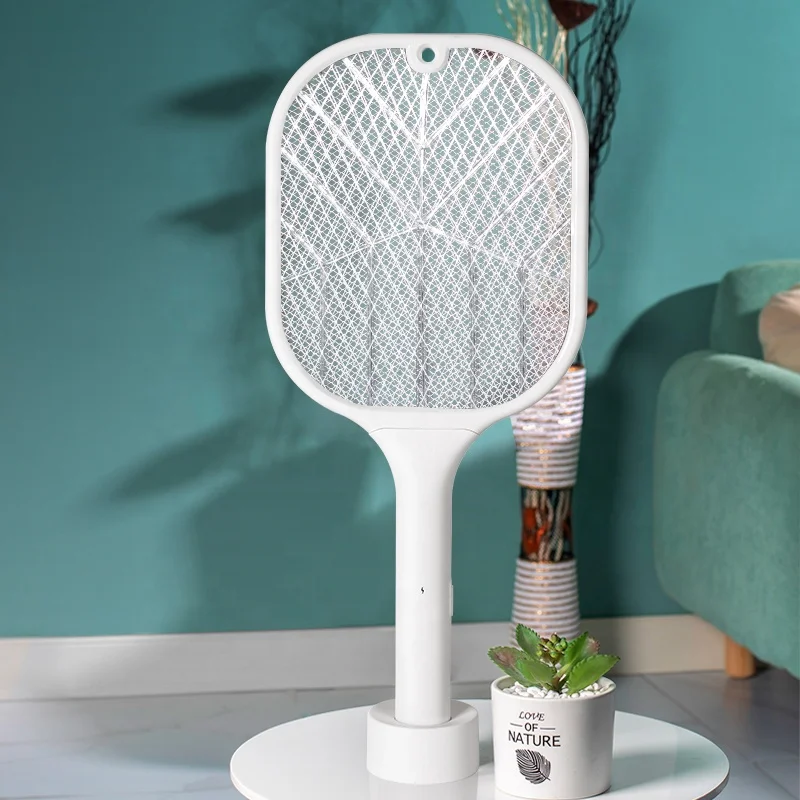 

Electric Fly Mosquito Killer Bat Pest Control Rechargeable Mosquito Killer Swatter, White or black