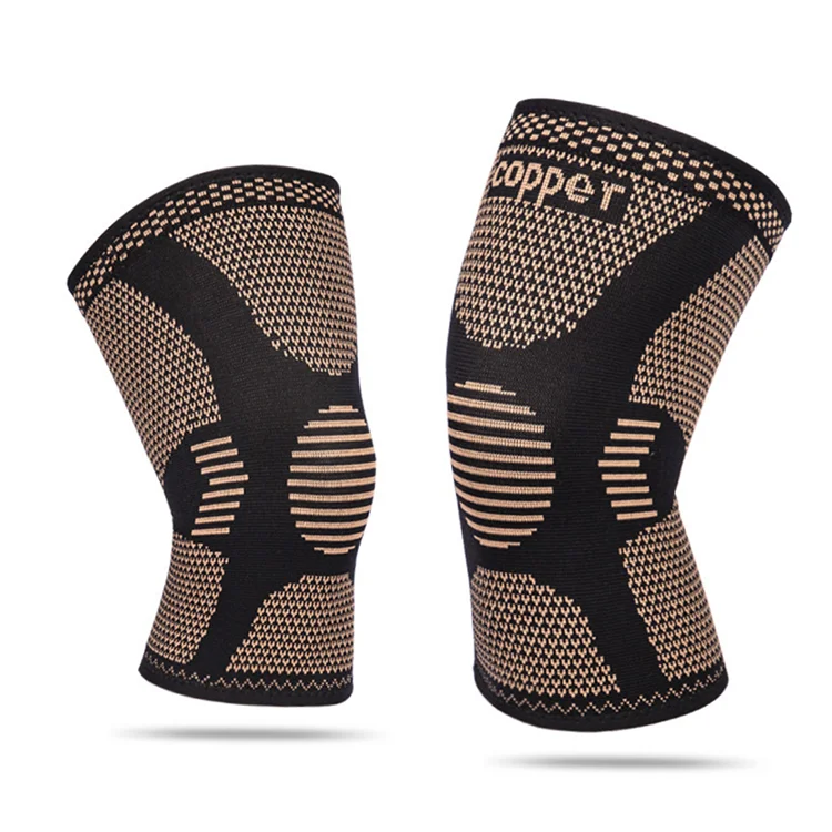 

Customizable containing copper fiber copper ion sports fitness nylon knit knee pads,professional knee pads for arthritis, As below details