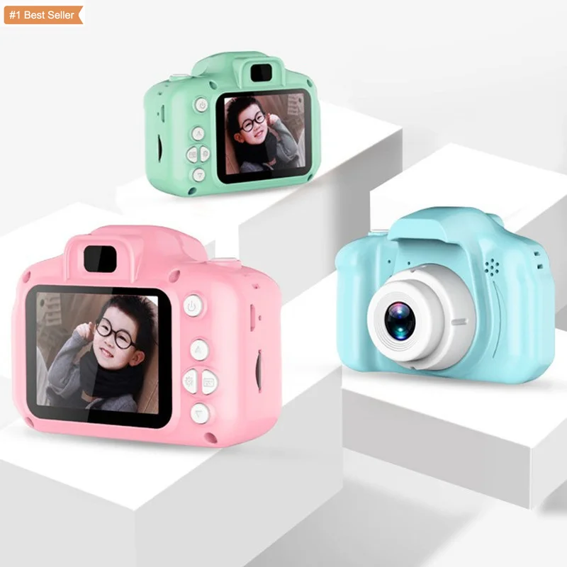 

Kids Camera Mini HD Screen 1080P Projection Video Camera Toys Children Baby Gifts Birthday Digital Kids Camera, Pink blue