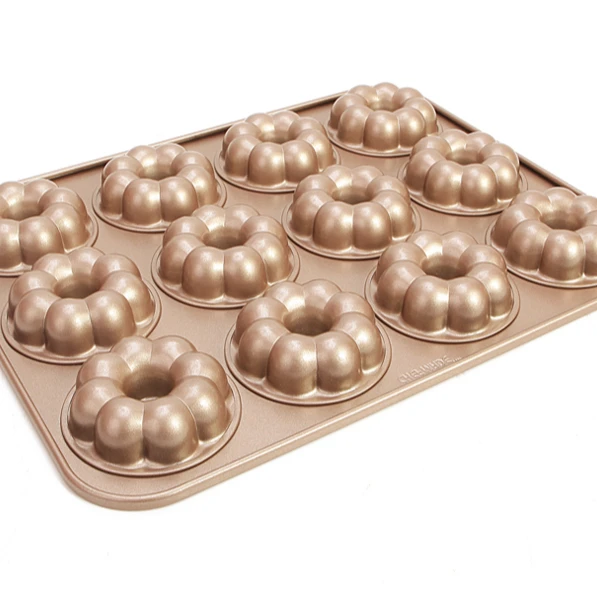 

Carbon steel 12 cavity mini flower baking mold