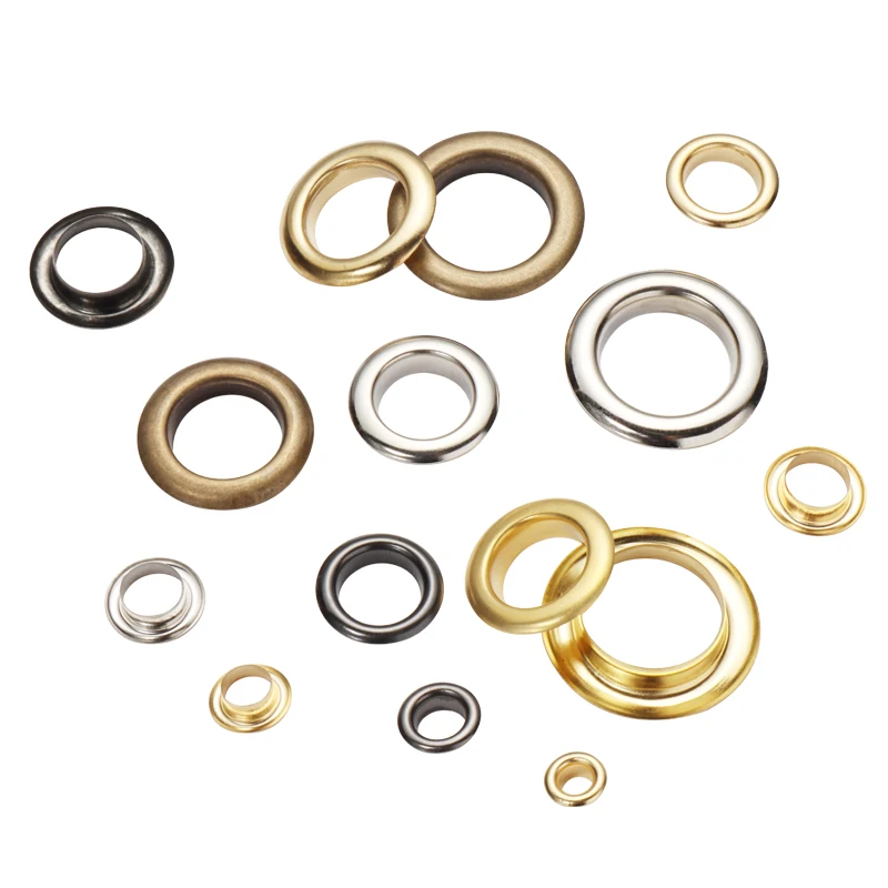 

1.6-50mm wholesale brass eyelet mass stock and specs gromply metal round brass grommet eyeletsmet for curtain shoes factory sup