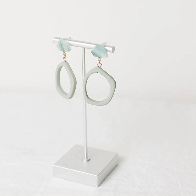 

Silver T-bar Hanging Earrings Display Stand Jewelry Rack Holder Metal Gold Earring Display Stand for jewelry Shop, Red,white,black,brown,green,purple