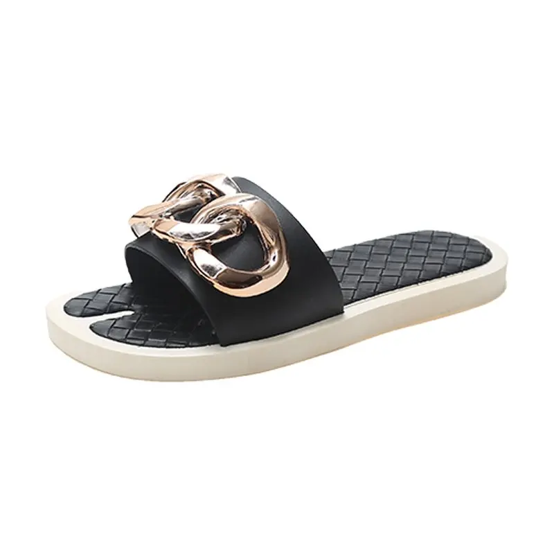

2021 Summer Lovely Slippers Flat Heel Sandals Women Home Outdoor Sandals High Quality Fashion Slippers for Women