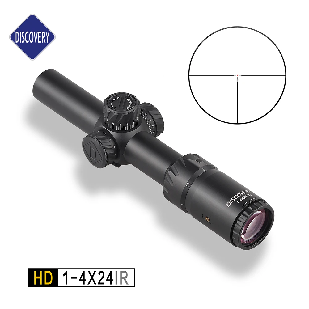 

Discovery Rifle Scope for AR-15,PCP Scope, Second Focal Plan Scope HD 1-4X24IR 30mm Tube Dia