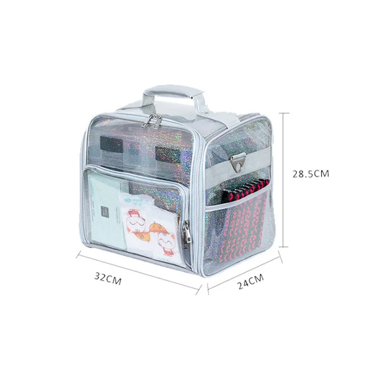 

2021 8pcs Plastic Drawers vanity box glitter makeup case customized Beauty case waterproof vinyl makeup bag organizer vanity box, Choose