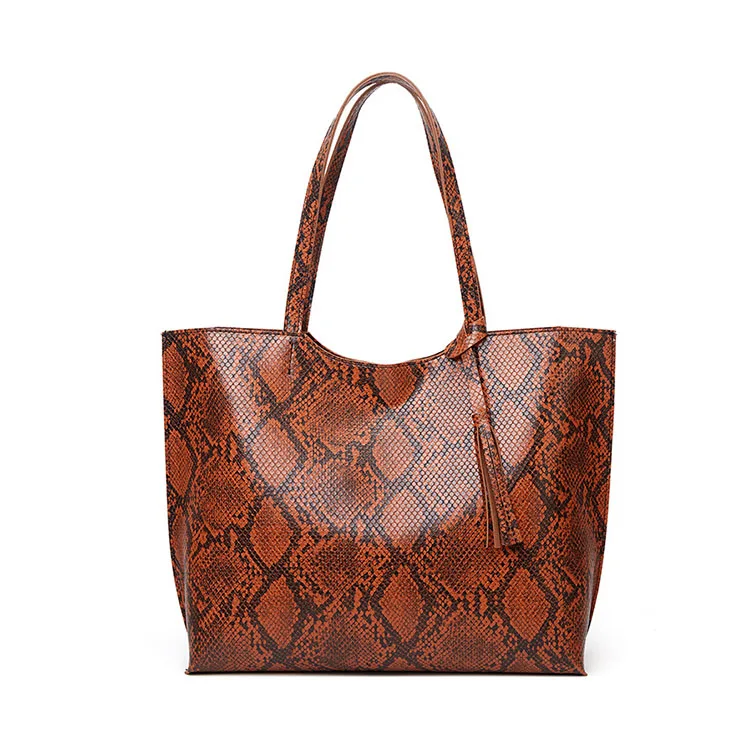 

EG232 Custom logo snake print design woman bags 2021 luxury handbags shoulder