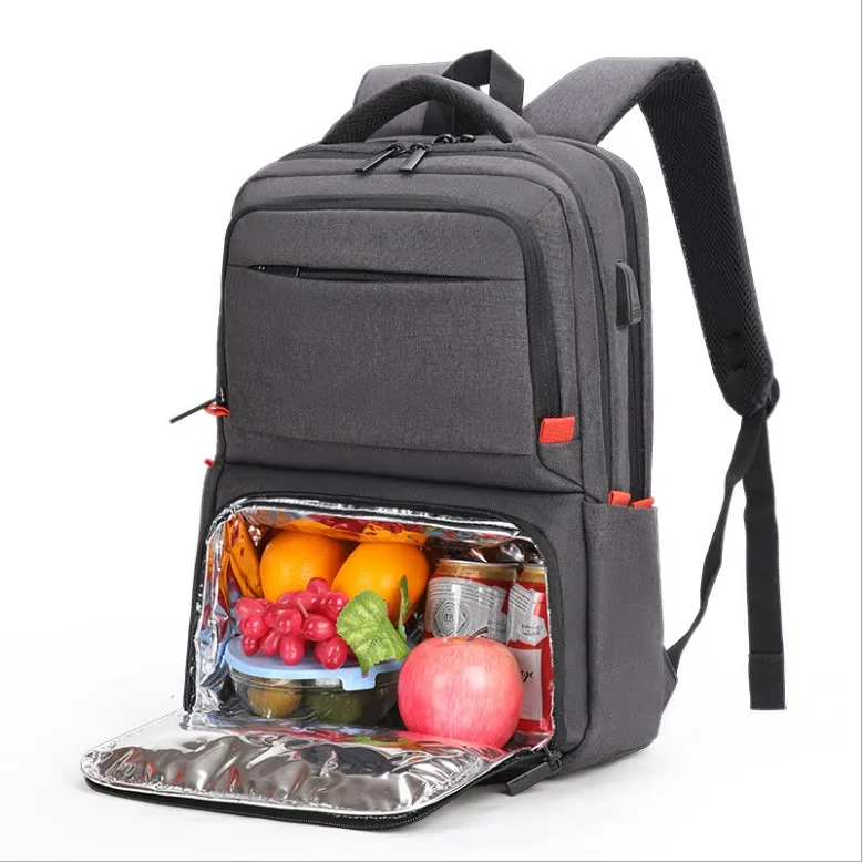 

Large Capacity waterproof Foldable Foods Insulated Cooler Picnic Backpack, Grey