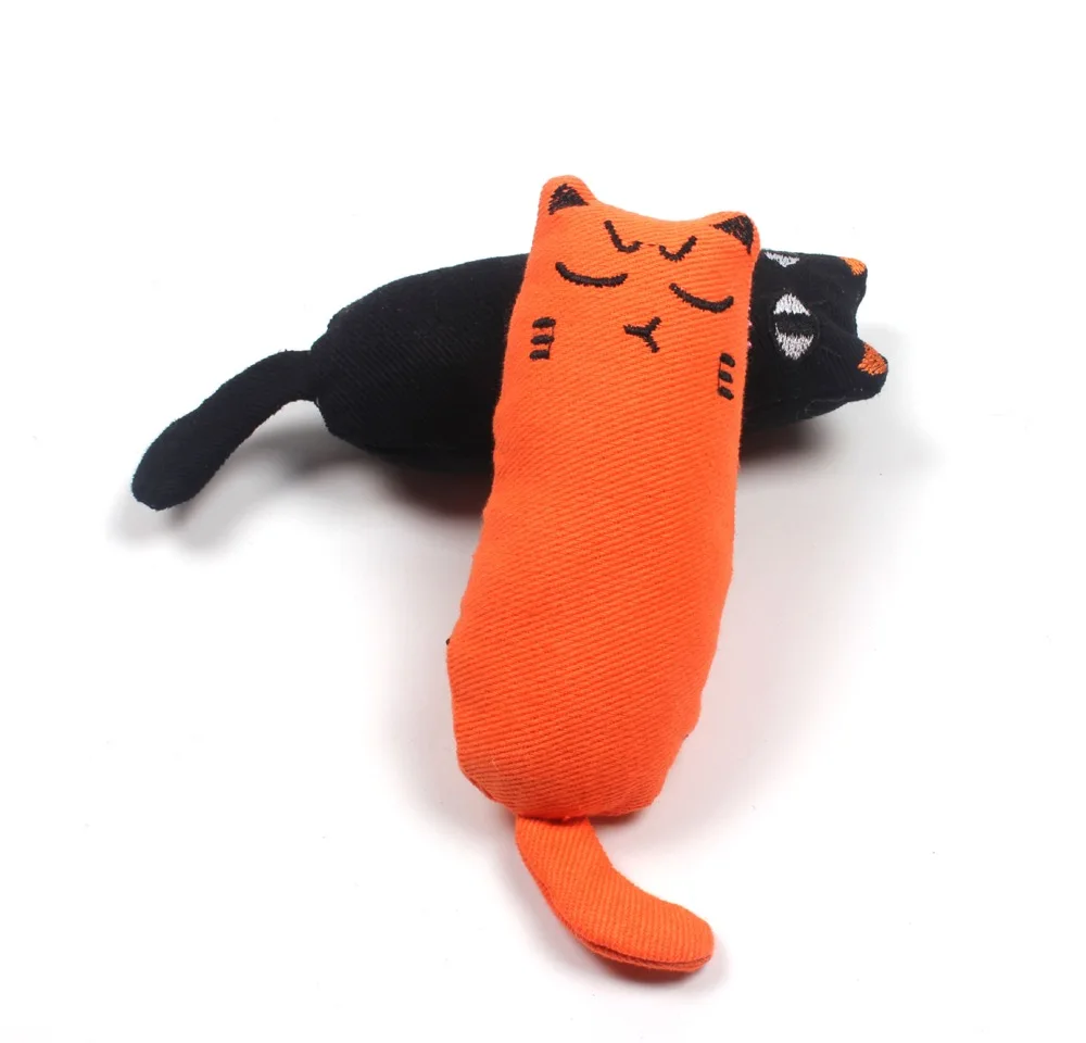 

Chewing and Scratching Cute Cat Shape Toys Plush Pet Toys MINT inside Toy, 5 colors
