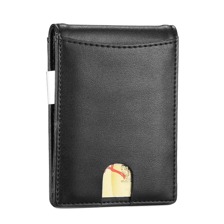 

Wholesale Rfid Leather Wallet Amazon Minimalist Slim PU Leather Mens Money Clip Wallets