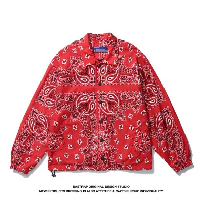 

2020 autumn retro paisley bandana print jacket long-sleeved brand paisley jacket