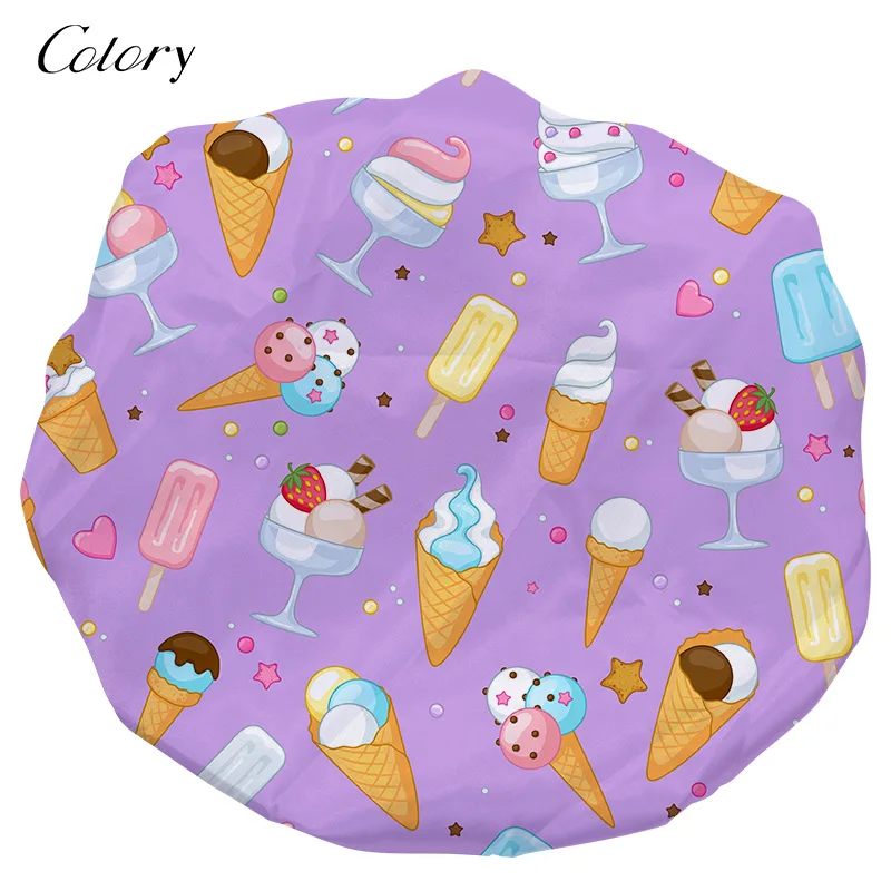 

Colory Baby Screw Satin Lined Shower Cap Waterproof, Customized color