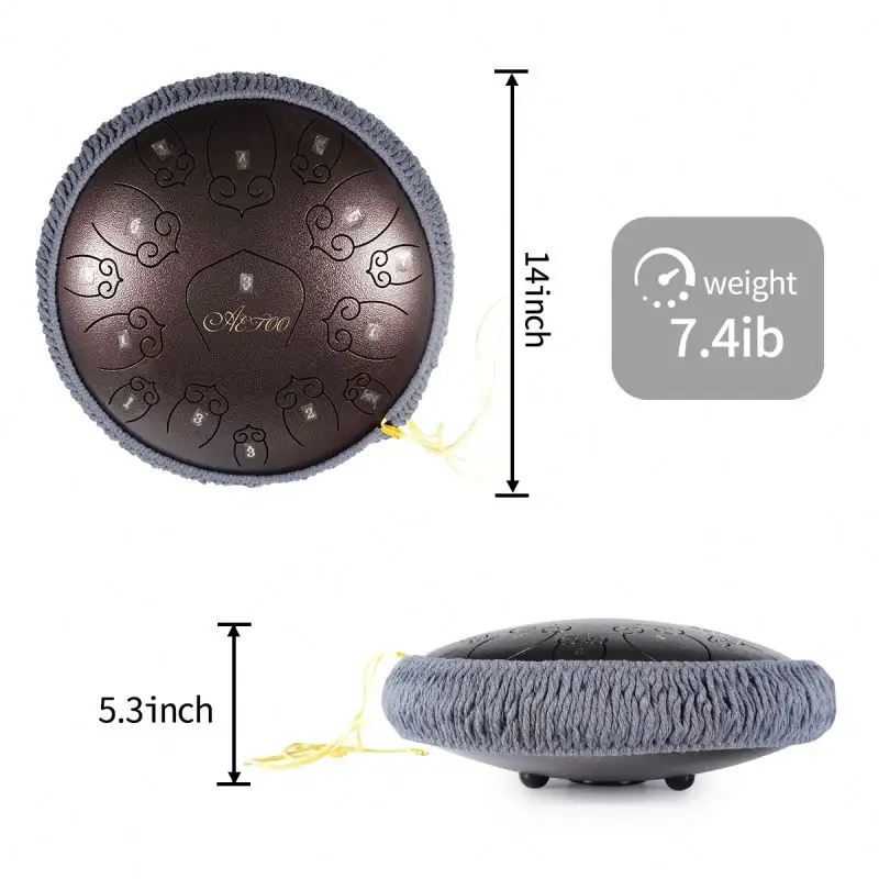 

Kid Percussion Musical Instruments Steel Tongue Drum As Gift Use