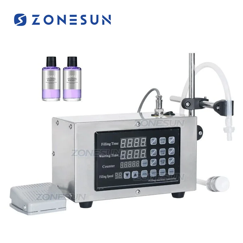 

ZONESUN GFK-280 Semi Automatic Single Head Diaphragm Pump Perfume Oils Liquid Filling Machine Cosmetic