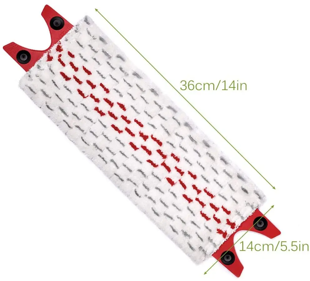 

Special Hot Selling Red+grey Rectangle  Lazy Flat Microfiber Mop Pad Fit Vileda 2in1 Ultramat Mop Pad