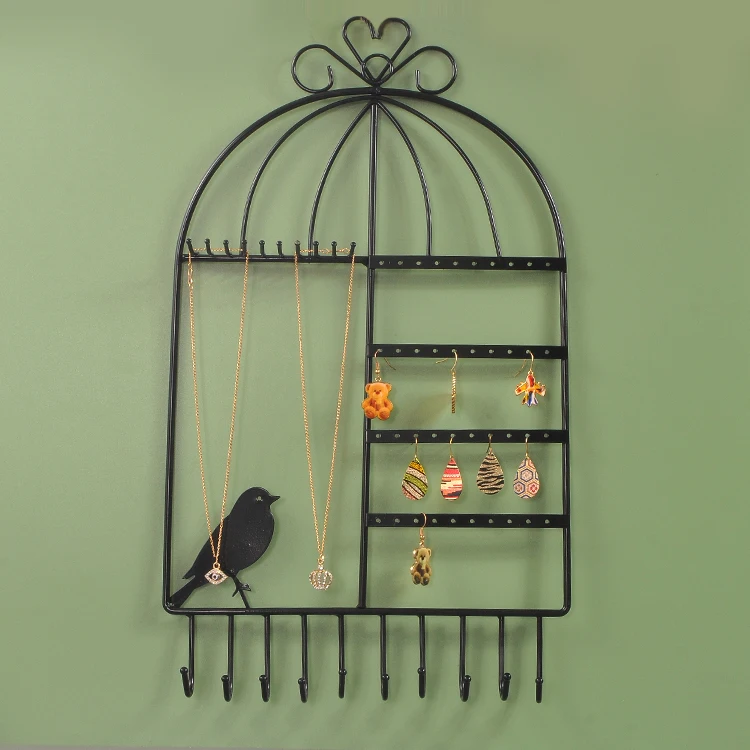 

Jewelry Stand Display Set Nightingale Stops At The Window Suspension Modern Earrings Display Stand Jewelry, Black, white, pink