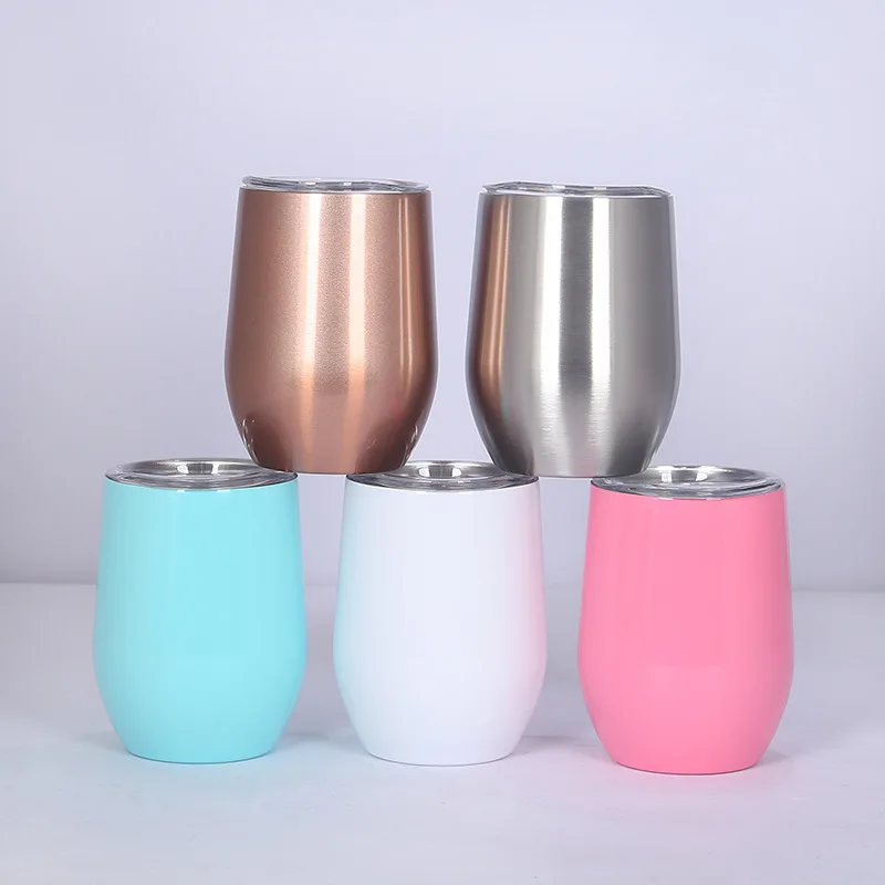 

BBA270 Customize Promotion Gift 12oz Double Stainless Steel Bar Fluorescent Cup Sublimation Luminous Student Egg Cup