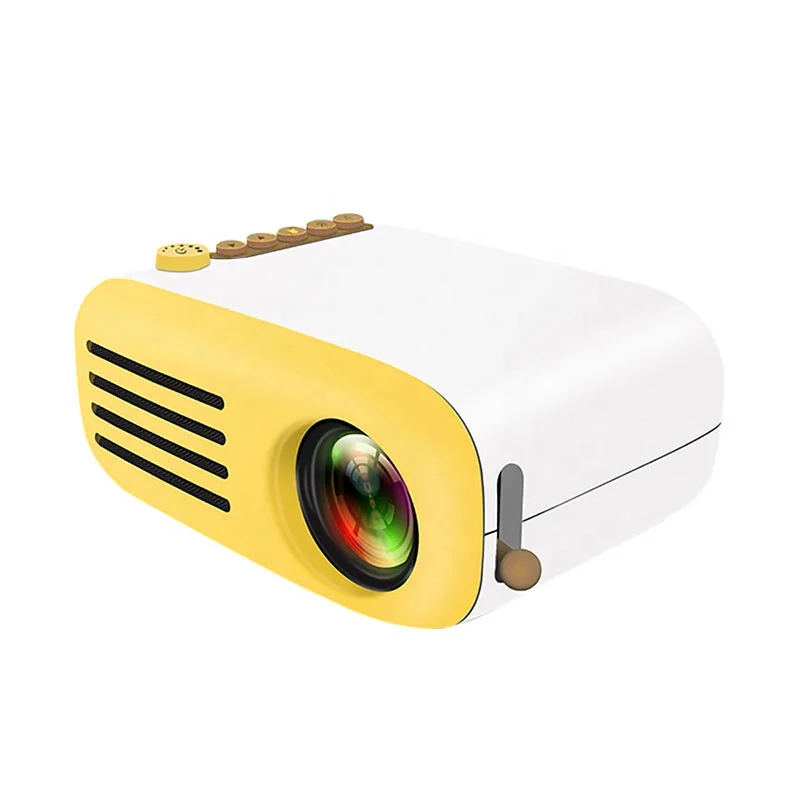 

Yikoo home theater projectors cute 320*240p resolution enjoy movie with 24-60 screen size lcd projectors, Yellow,black