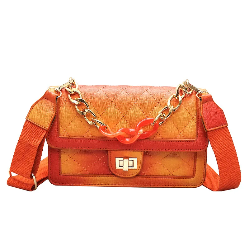 

2021 Wholesale Elegance Crossbody Chain Bag PU Leather Flap Designer Purses and Ladies Handbags Women Latest