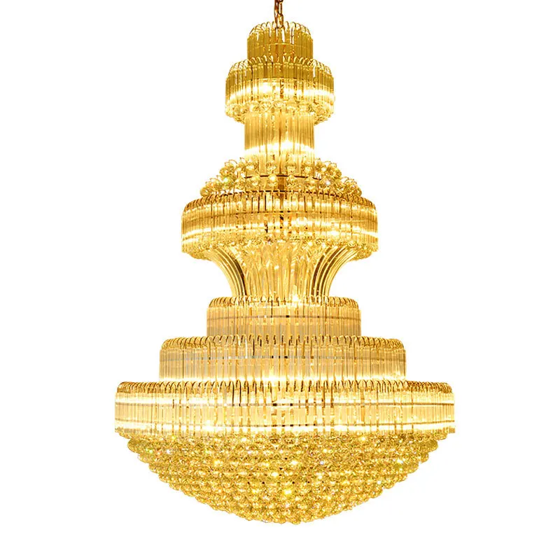 

Super Shiny Large Bright LED Villa Hotel Luxury Lobby Chandelier