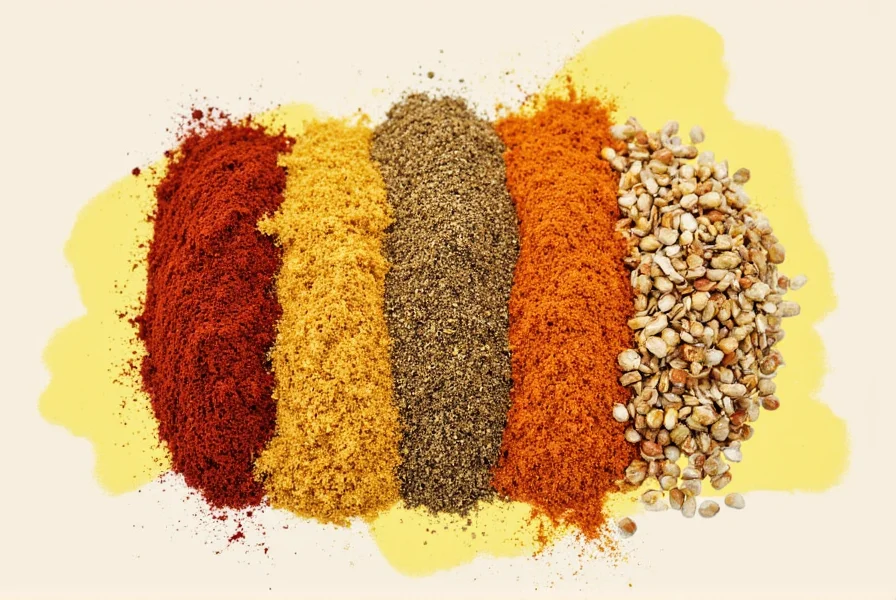 Various spice jars labeled as cumin substitutes