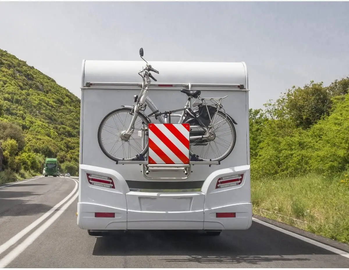 Reflective Rear Sign Aluminium Warning Sign Spain Italy 2-in-1 Red ...