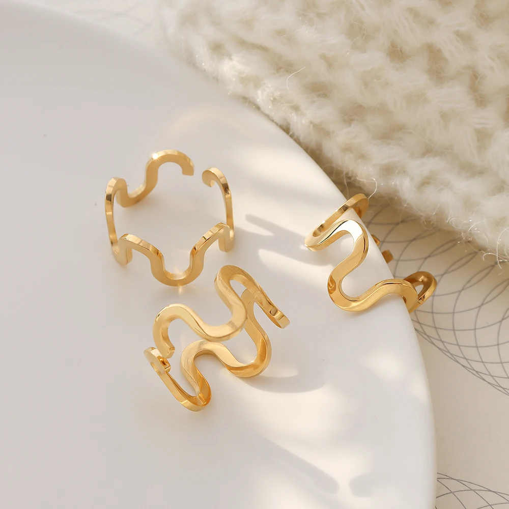 

Girls Rings Simple Style,Gold Plated Stainless Steel Personalized Ring,Ring Unisex