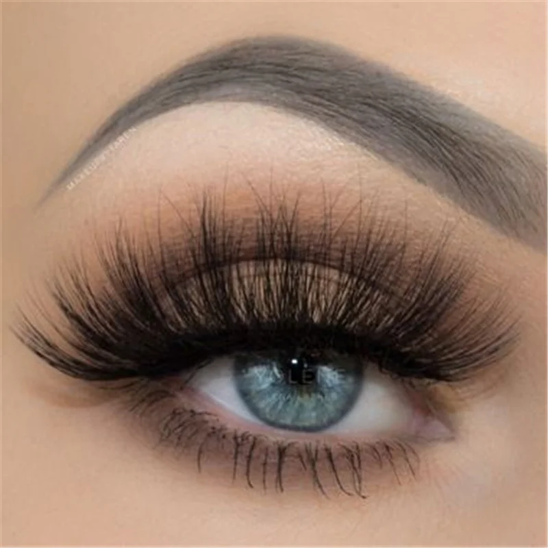 

3D Mink False Lashes with Custom Made Packing Box Real Mink Strip Eyelashes, Black