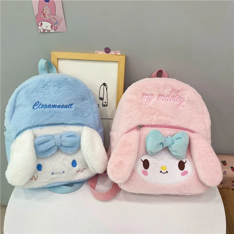 

Kawaii Sanrio Plush School Bag Anime Sanrio School Bag Kuromi Cinnamoroll My Melody Sanrio Plush Backpack