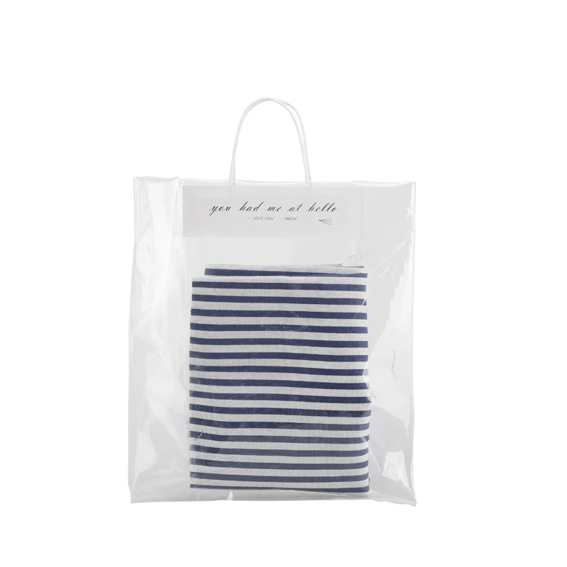 

1/6 Custom Printed Logo Design LDPE/HDPE handle plastic bag die cut bag shopping bag for clothing/s, Transparent color