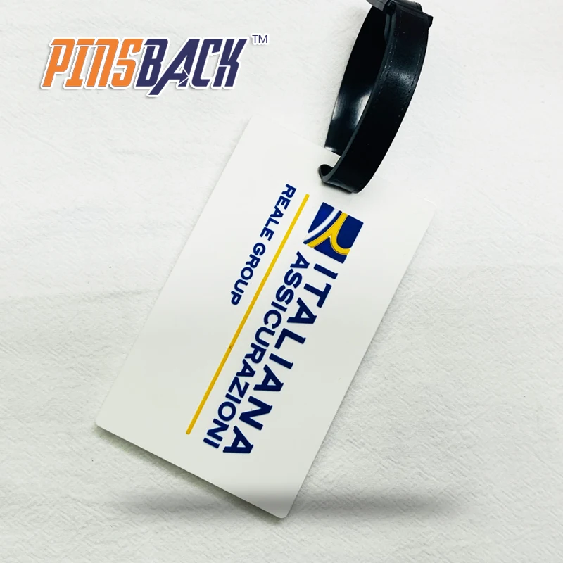 

OEM Maker Waterproof Custom 3D Name Logo Soft PVC Rubber Travel Luggage Tags with Plastic Buckle