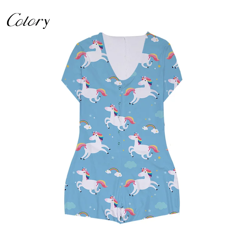 

Colory Pajama Set Plus Size Rompers Women Sexy Short, Picture shows