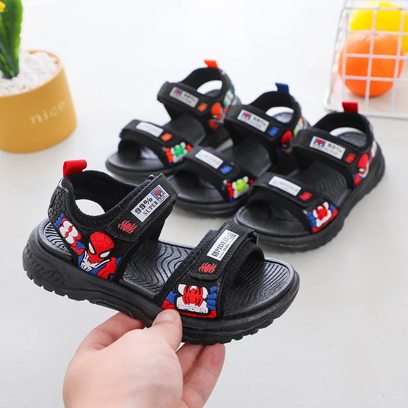 

Boys' Sandals Summer New Sbider-man Cartoon Kids Beach Shoes Toddler School Children Student Spot Wholesale 1