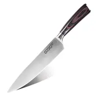 

8 Inch 7Cr17MoV Stainless Steel Ergonomic Chef Knife with Pakkawood Handle