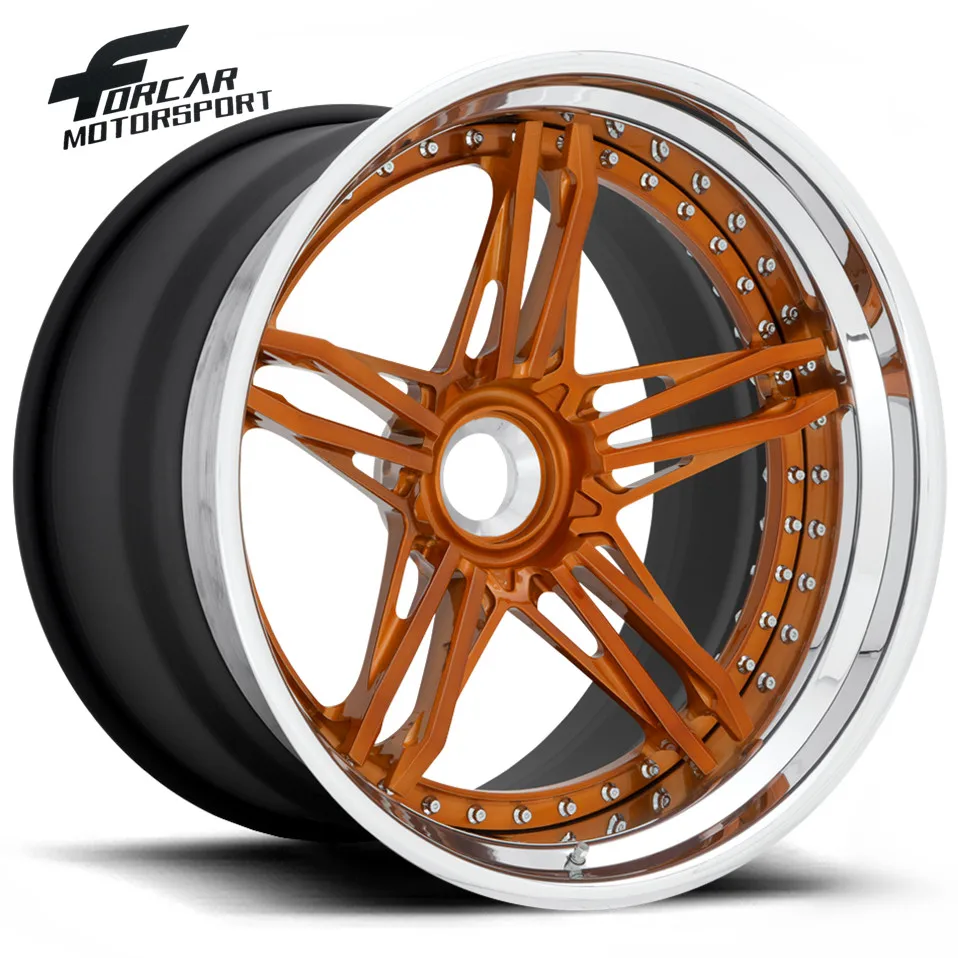 

3-pieces customized OEM alloy wheel rims passenger car wheels for sale
